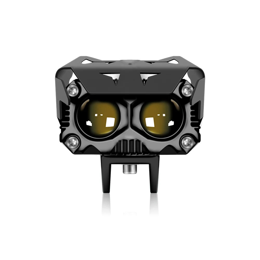 Ultra Bright LED Motorcycle Fog Light Headlight 60W 6000K Waterproof Dual Color Flashing Auto Lighting system