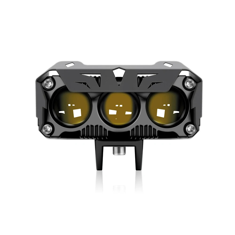 Ultra Bright LED Motorcycle Fog Light Headlight 60W 6000K Waterproof Dual Color Flashing Auto Lighting system