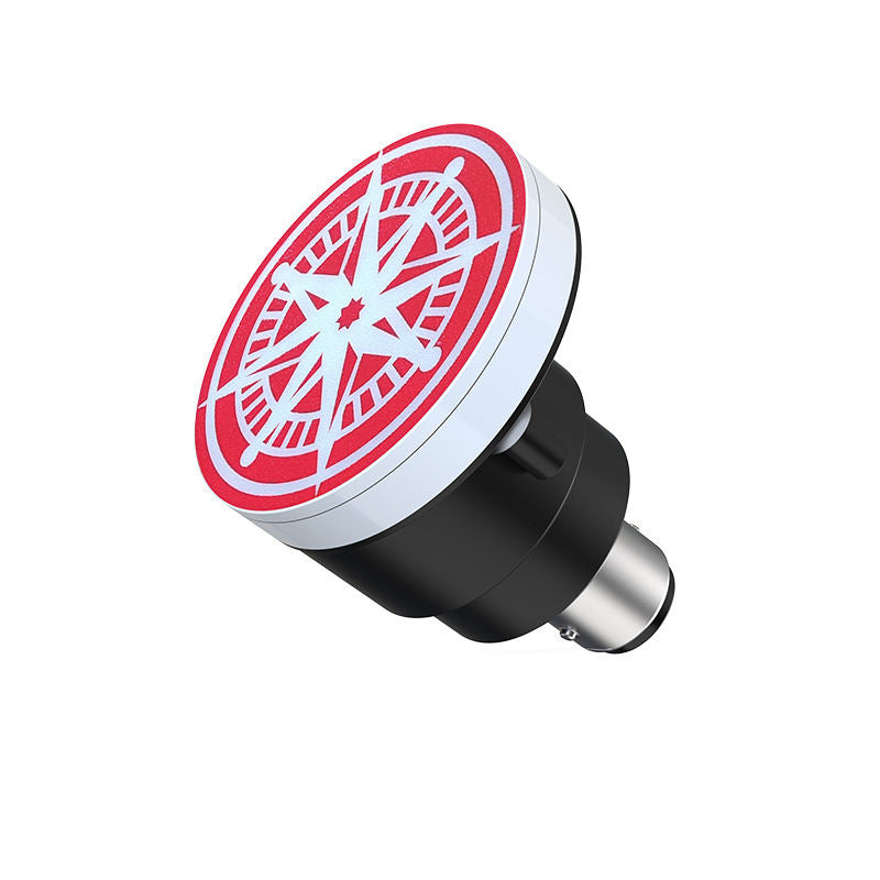 Universal Motorcycle LED RGB Sharingan Rotating Brake Light Bulb - Motocircuit