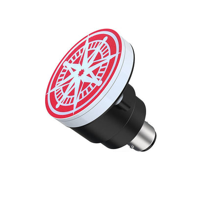 Universal Motorcycle LED RGB Sharingan Rotating Brake Light Bulb - Motocircuit