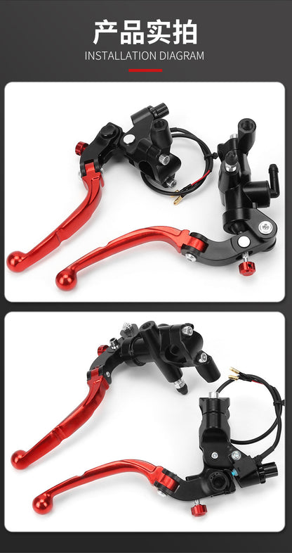 Motorcycle Straight Push Brake Master Cylinder High Core Upgrade Pressure Resistant Explosion Proof Aluminum Alloy Modified Brake Lever