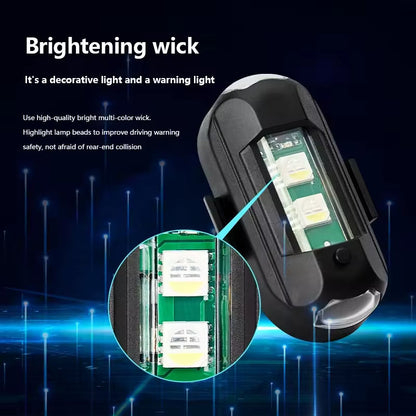 Close-up view of ABS material and LED components in the vibration-sensing safety warning light