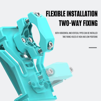 Close-up detail of ABS material and folding mechanism in universal drink holder