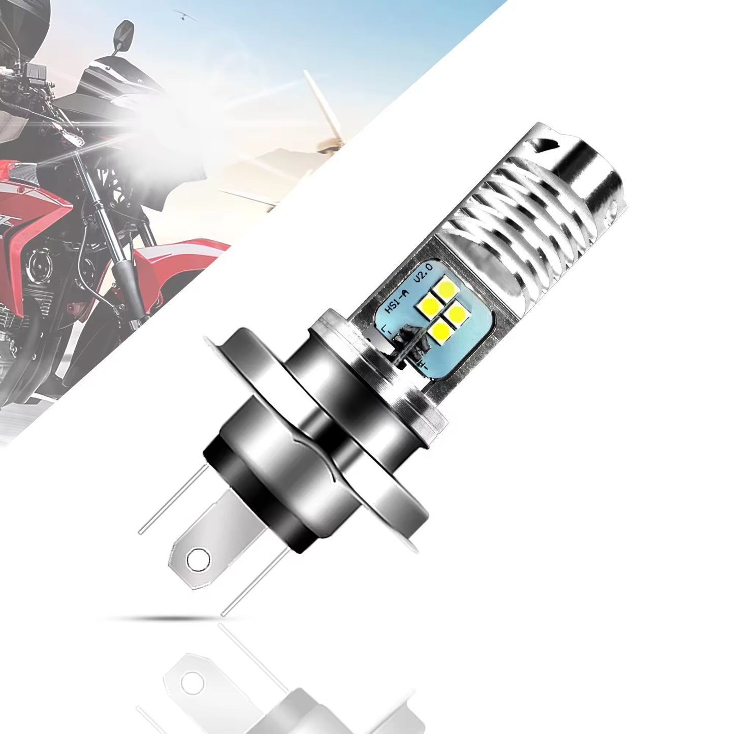 Devil Eyes H4 LED Motorcycle Headlight Bulb - Main Product Image