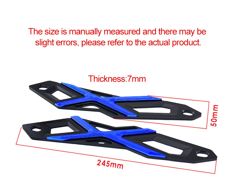 Detailed dimensions of Yamaha XMAX300 windshield bracket showing 23-24mm compatibility