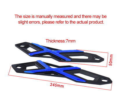 Detailed dimensions of Yamaha XMAX300 windshield bracket showing 23-24mm compatibility