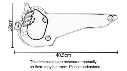 Detailed Dimensions Diagram for Honda ADV160 Carbon Fiber Engine Cover