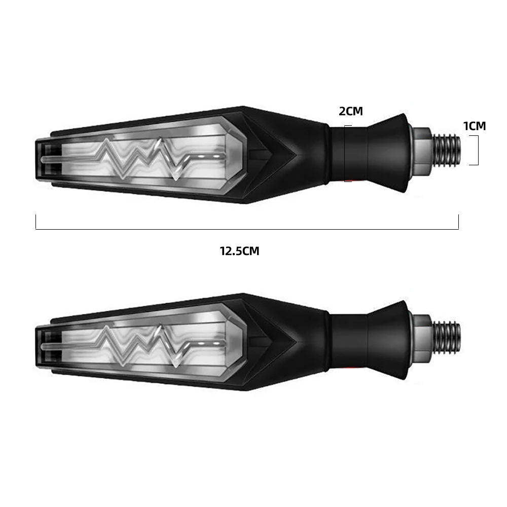 Dimensions and Measurements of LED Motorcycle Lighting System