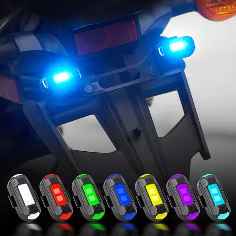 Step-by-step installation of ABS LED vibration-sensing flashing light on a motorcycle taillight