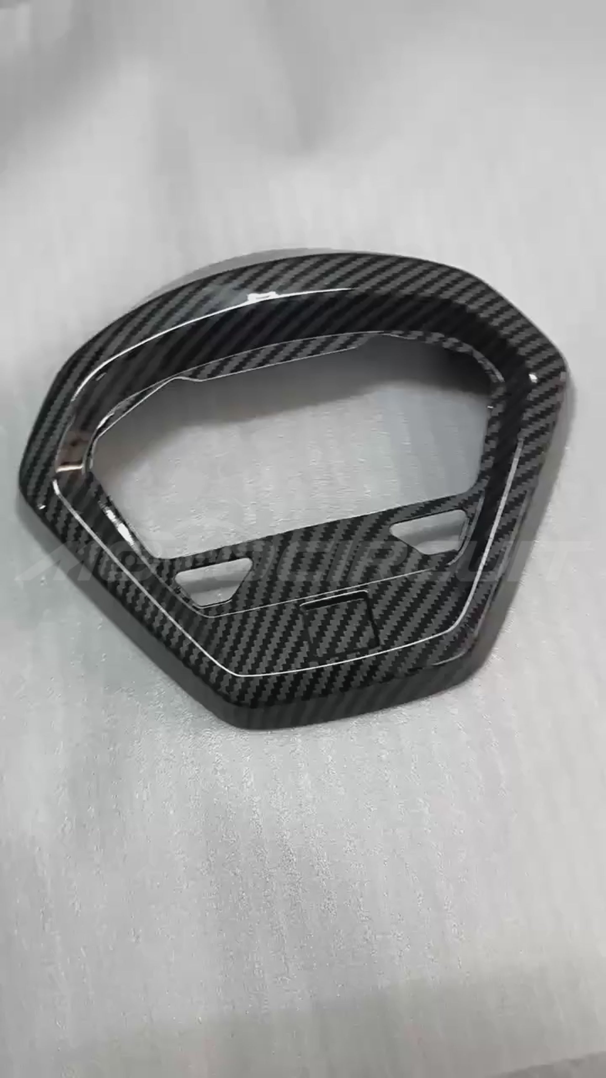 Water transfer printed carbon fiber instrument cover