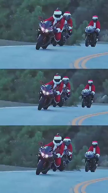 Christmas hat helmet cover - ABS full-face motorcycle helmet modification accessory - holiday decoration