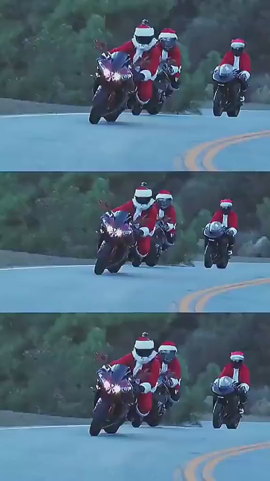 Christmas hat helmet cover - ABS full-face motorcycle helmet modification accessory - holiday decoration