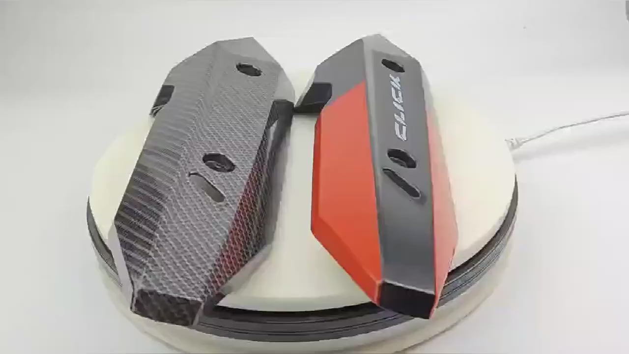 Video tutorial showing the simple step-by-step process of installing the Motocircuit exhaust protective cover on a Honda Vario Click 150 scooter, highlighting the perfect fit and finished look.