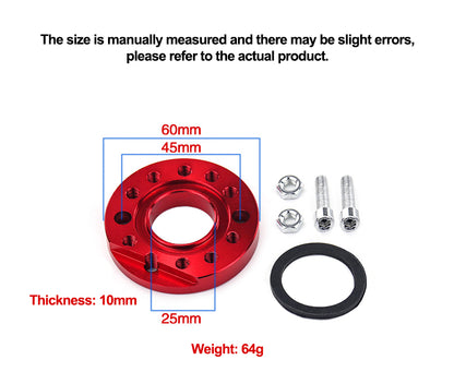  Installation and dimension diagram for the universal motorcycle carburetor adjustment interface adapter plate